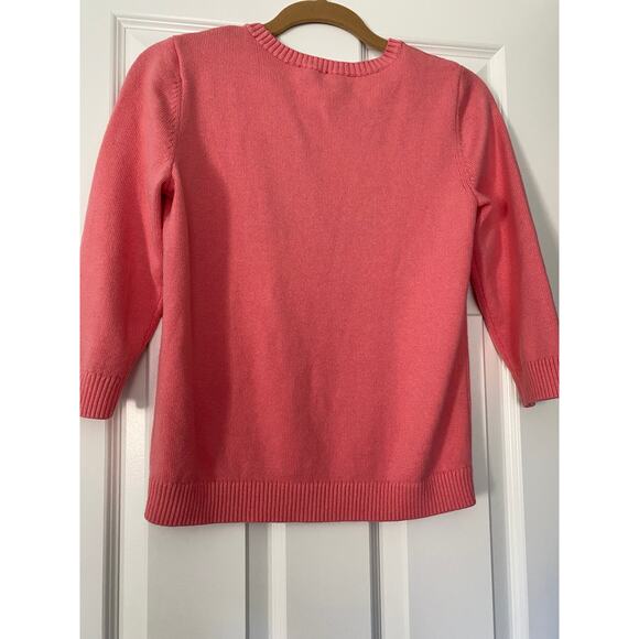 Talbots Bold Oranges crewneck sweater size small - Picture 3 of 5